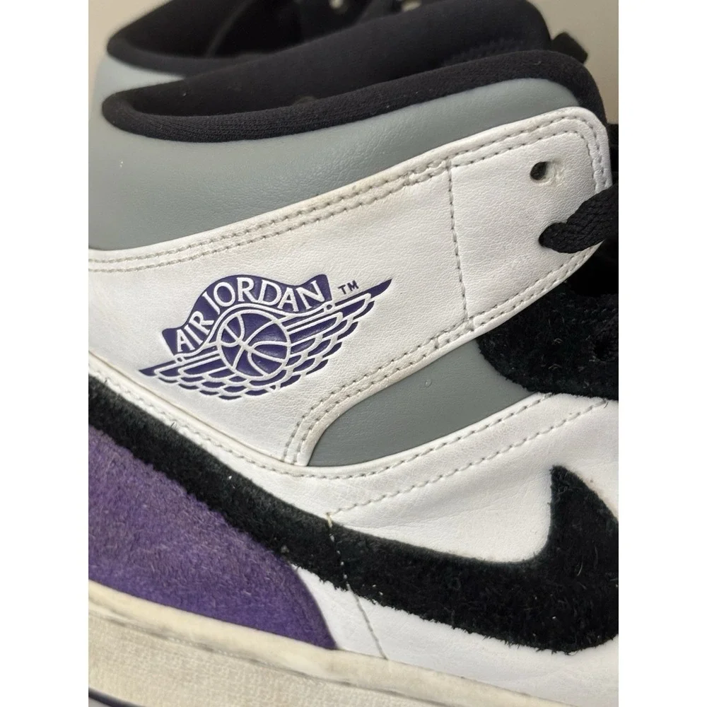 Air Jordan 1 Mid SE Retro Varsity Court Purple MENS 852542-105 Size 9.5